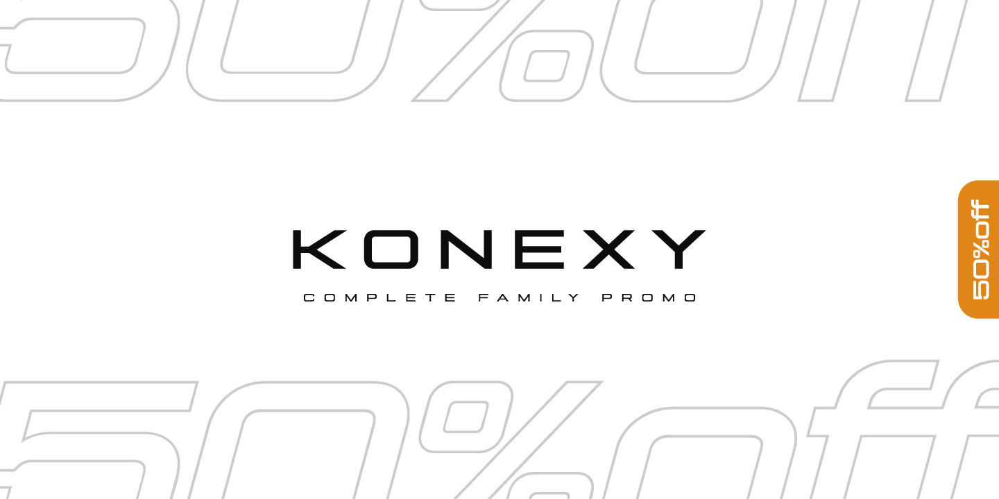Ejemplo de fuente Konexy Italic